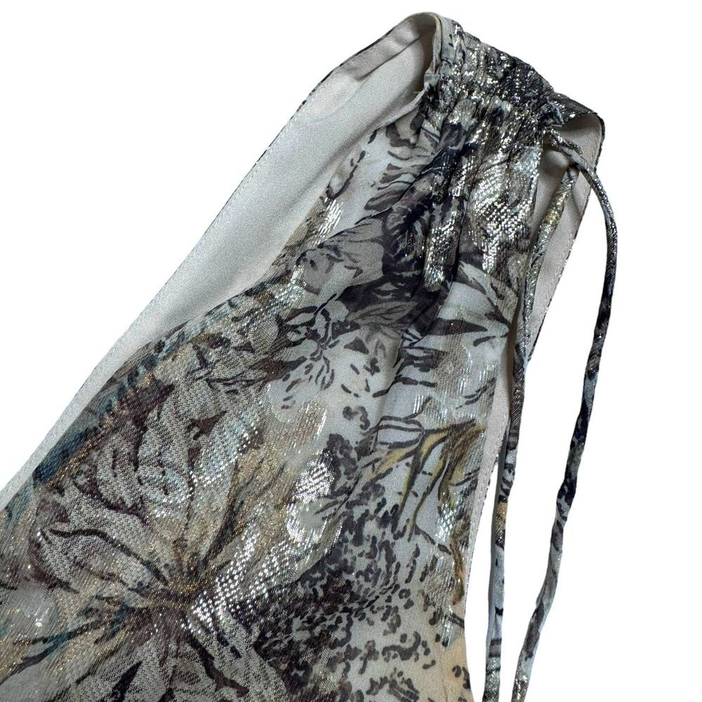 Haute Hippie Metallic Foil Gold Easy Silk Dress XS - Picture 5 of 7